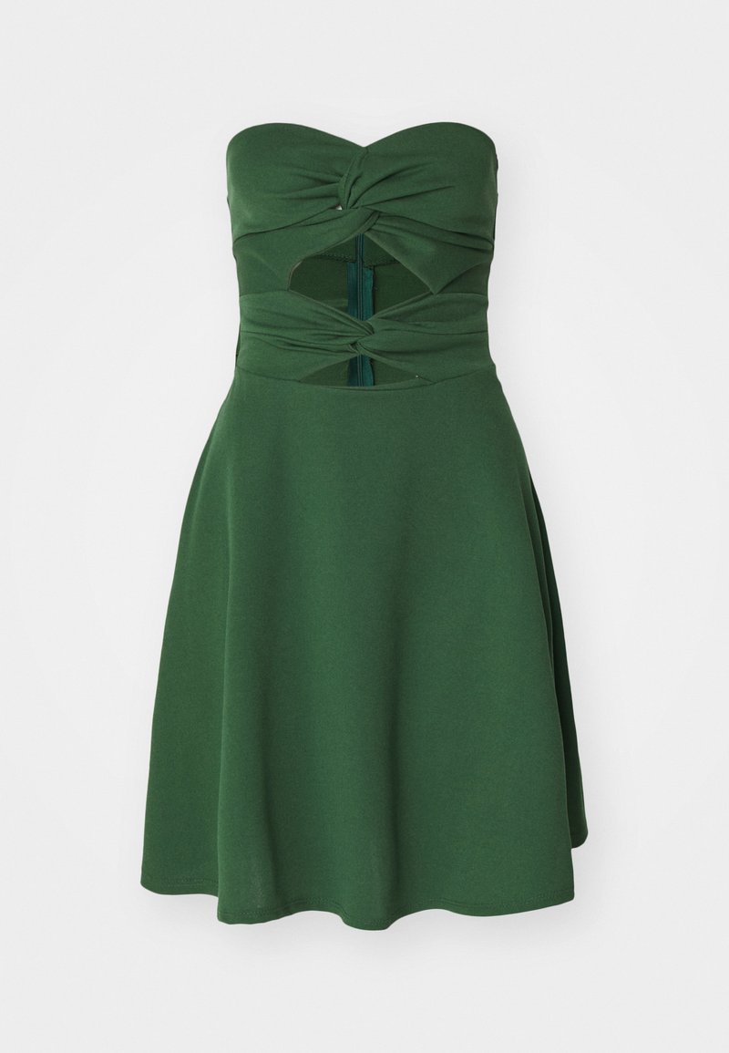 WAL G. CHI BOW MINI SKATER - Cocktail dress / Party dress - bottle green/ green