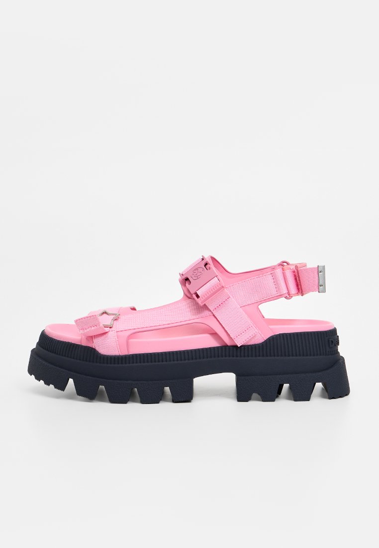 Desigual Sandalen met plateauzool donkerroze