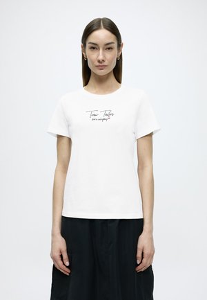 CREW NECK LOGO - T-shirt print - whisper white