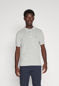 Tommy Hilfiger CHAIN RIDGE STRUCTURE  - Polo marškinėliai - light grey heather