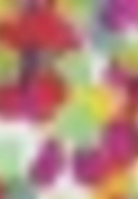 Buntes abstraktes Muster mit verschwommenen Formen in Rot, Pink, Grün und Gelb, das eine sanfte Textur aufweist und ein lebendiges, dynamisches Design schafft.