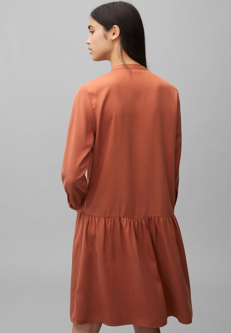 Marc O Polo Denim Dress Short Sleeve Blusenkleid Cinnamon Brown Braun Zalando De 