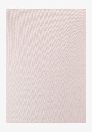 Light pink ribbed fabric showcasing a smooth texture with vertical stripes. The material appears soft and stretchy.