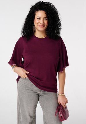 MS Mode, T-SHIRT - T-shirt imprimé - bordeaux
