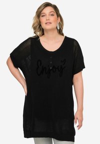MIAMODA T-shirt con stampa - black