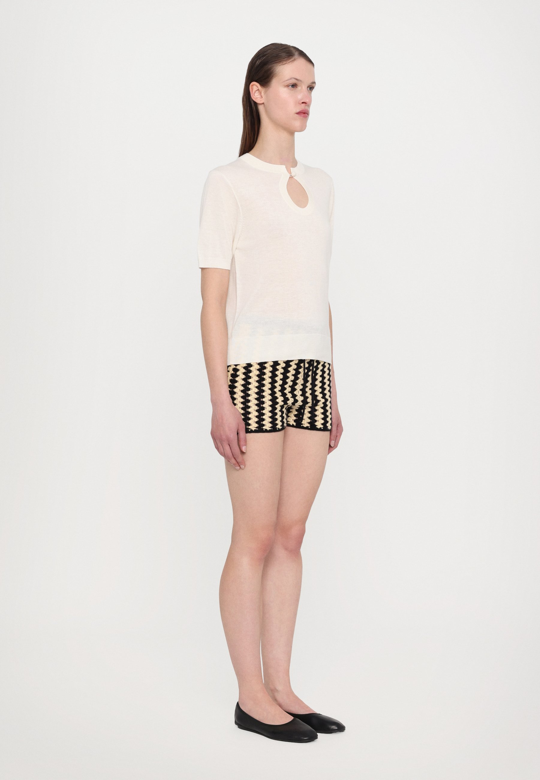 売れ筋商品|||バイマレンバーガー Tシャツ レディース トップス TALA - Print T-shirt - soft white BY MALENE BIRGER/バイマレーネビルガー リブUネックTEE（T