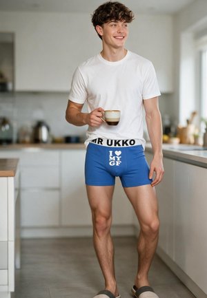Mr Ukko, 2-PACK I LOVE MY GF - Trunks - blue red