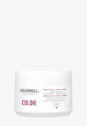 Goldwell Dualsenses Color 60-seconden haarbehandeling voor fijn tot normaal gekleurd haar, 200 ml witte pot met paarse en grijze tekst.