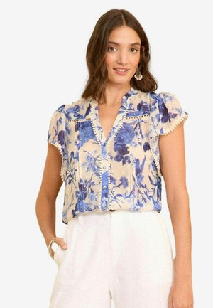 Love & Roses FLUTTER SLEEVE  REGULAR FIT - Blūze - ivory white floral