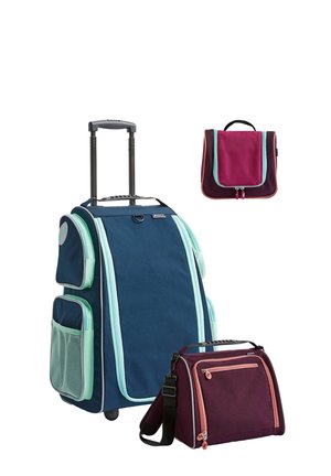 Wheeled suitcase - marine/aubergine