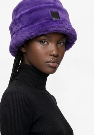 Karl Lagerfeld Jeans, KLJ FOLD UP FAUX FUR BEANIE - Σκούφος - prism violet