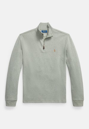 ESTATE-RIB QUARTER-ZIP PULLOVER - Camisola - greenery heather