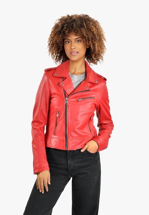 Chaquetas cuero rojos de | Cazadoras en Zalando