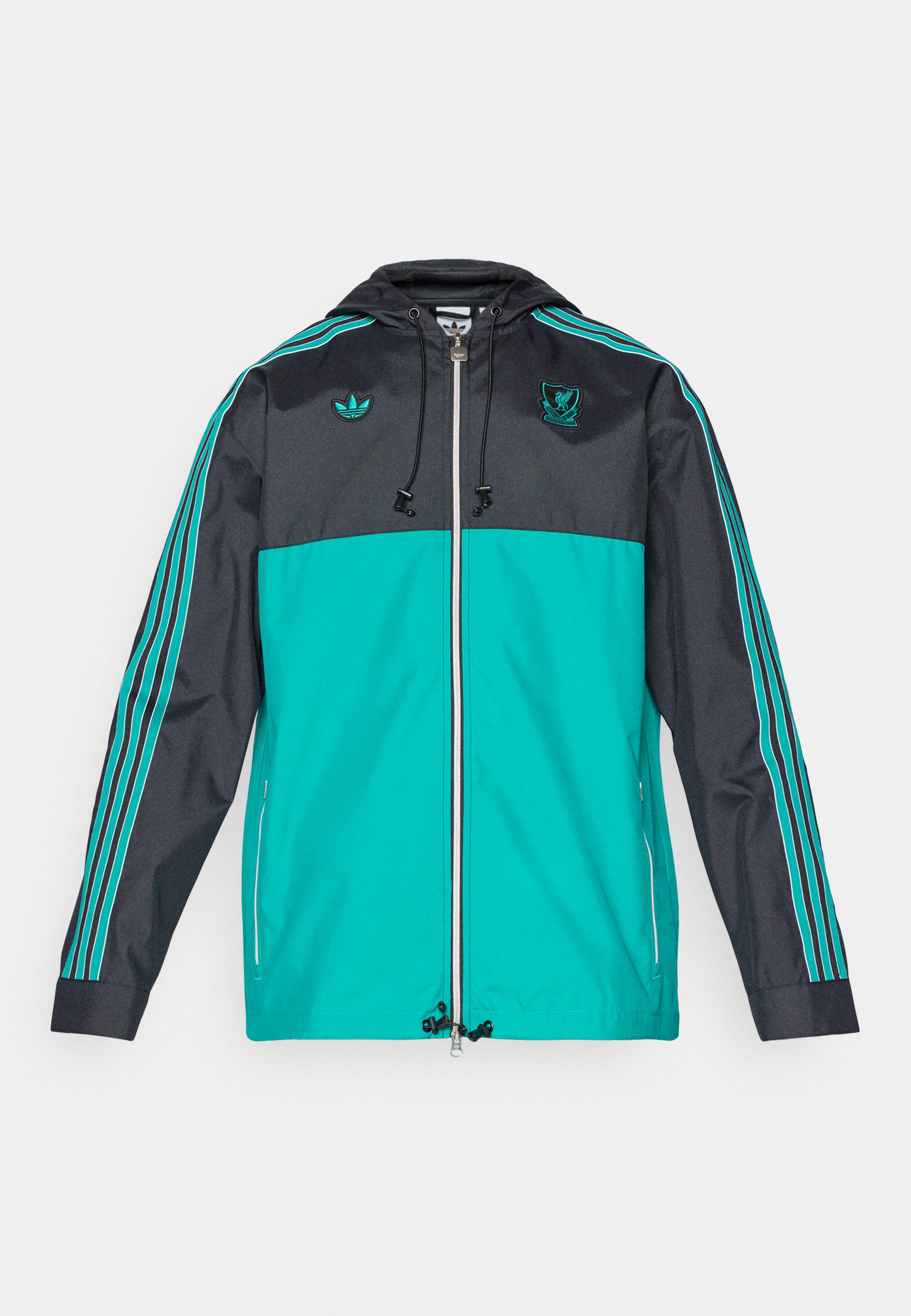 adidas Originals LIVERPOOL FC ICON PARKA - Club wear - black/sea