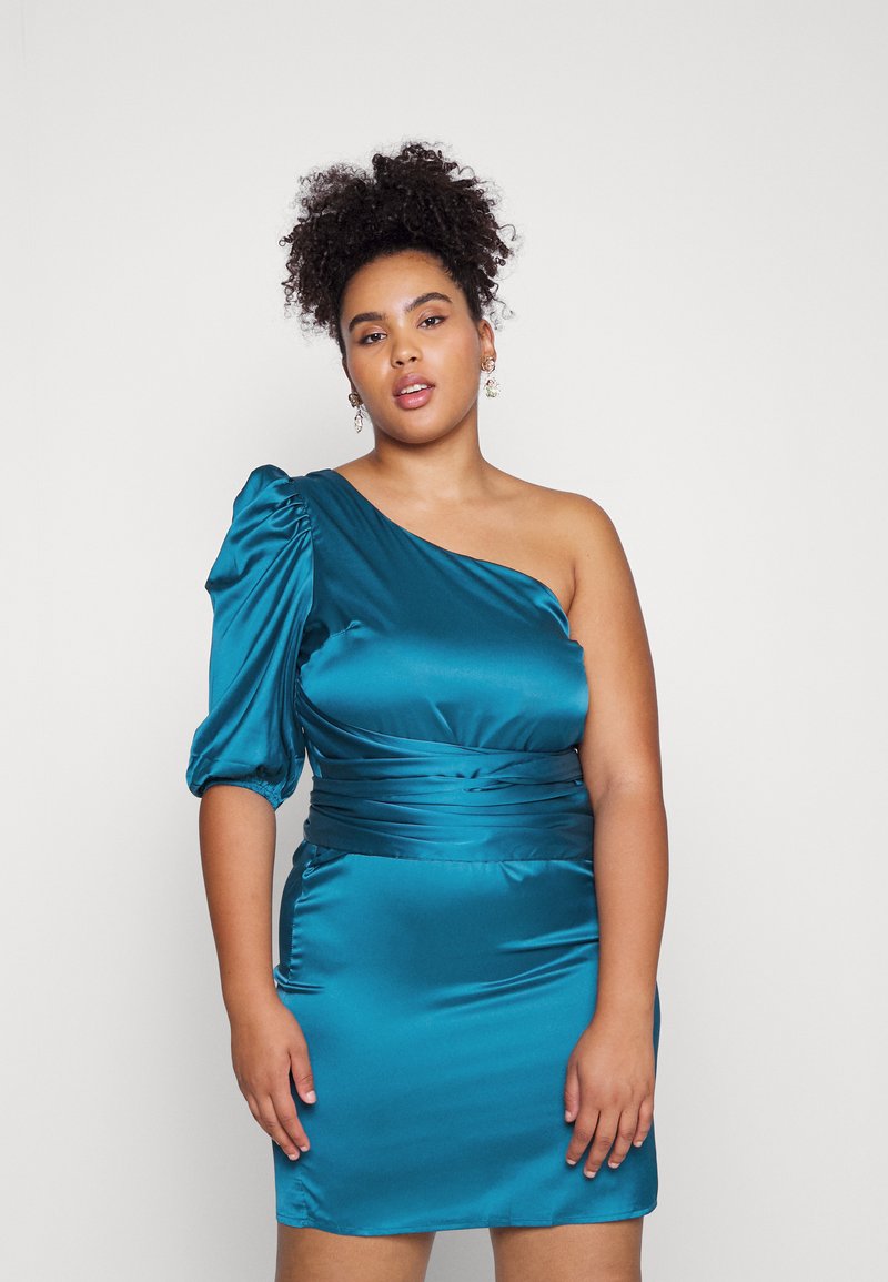 IN THE STYLE CURVE ONE SHOULDER MINI WEDDING GUEST Cocktail dress