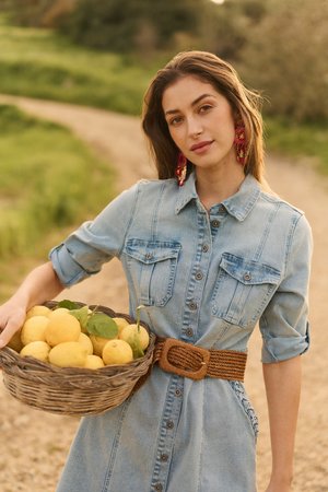 Cream CRGRAZIE DENIM - Denimové šaty - cambell medium blue denim