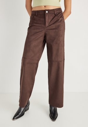 MID WAIST TROUSERS - Nohavice - dark brown