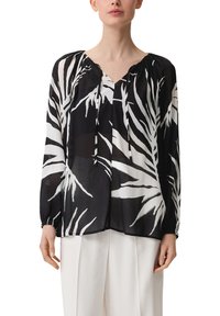 comma MIT ALL-OVER-PRINT - Bluse - schwarz