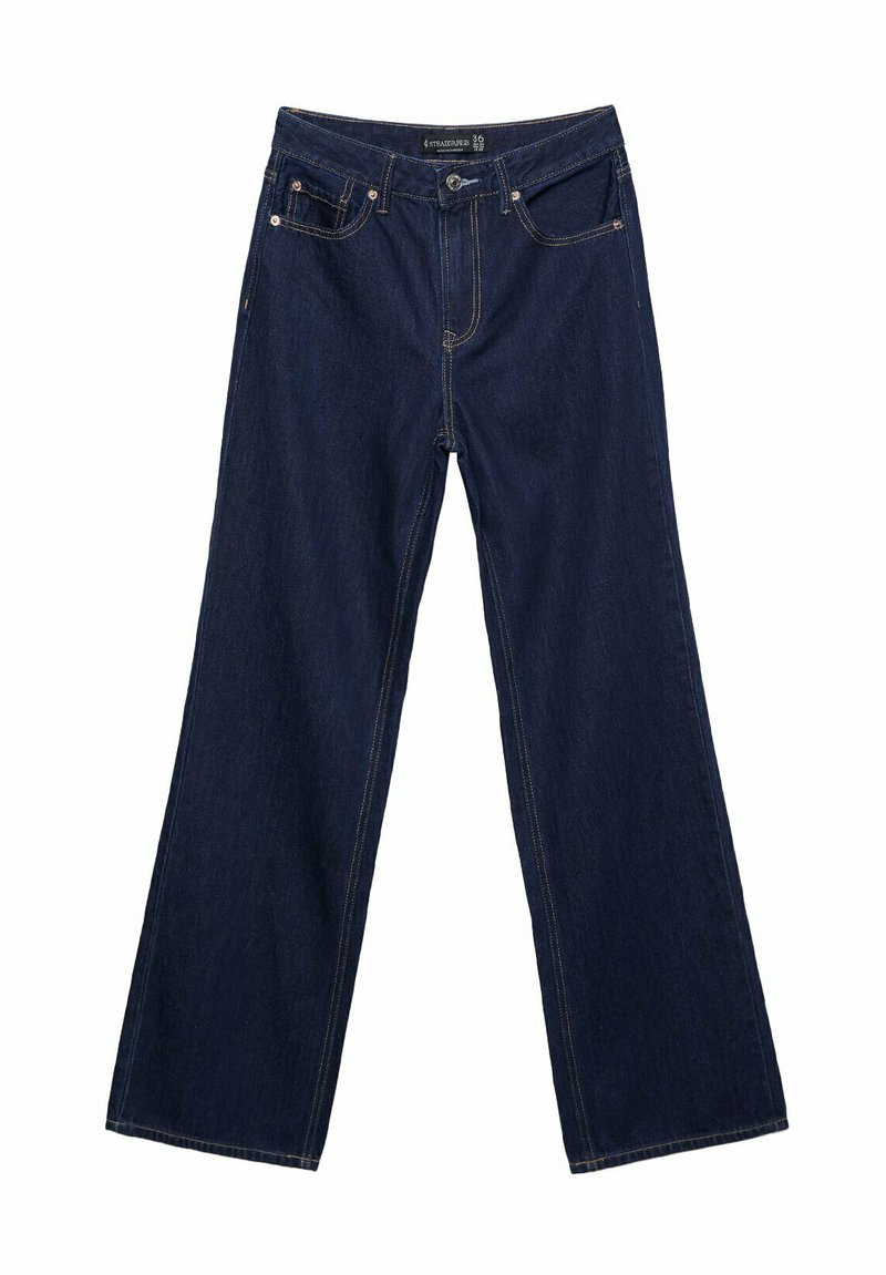 Stradivarius Relaxed fit jeans zwartblauw denim