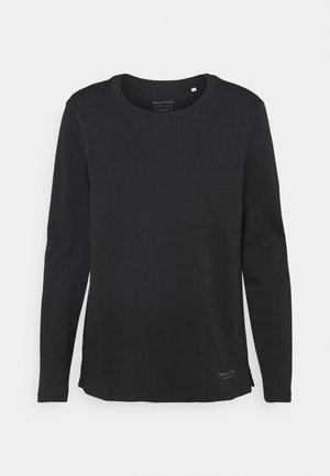 LONG SLEEVE ROUND NECK - Bluzka z długim rękawem - black