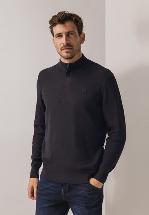 ZIP NECK - Jumper - blauw donkerblauw