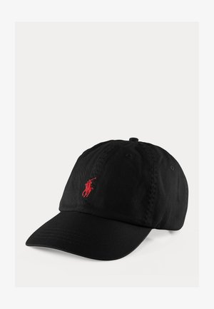 Polo Ralph Lauren THE ICONIC COTTON CHINO BALL CAP - Lippalakki - black/red