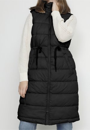 Cream Weste - black