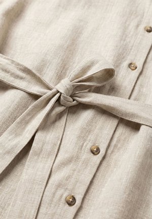 MSCH Copenhagen, MSCH COPENHAGEN DAMES MINI JURKEN MSCHVIANA GINIA SS SHIRT DRESS. - Blousejurk - sand melange