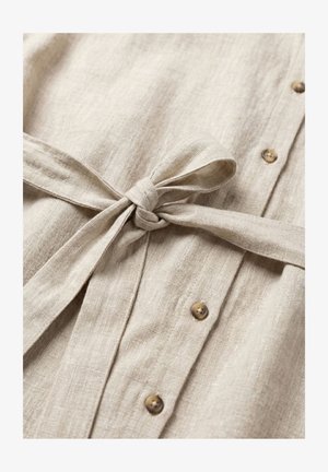 MSCH Copenhagen, MSCH COPENHAGEN DAMES MINI JURKEN MSCHVIANA GINIA SS SHIRT DRESS. - Blousejurk - sand melange