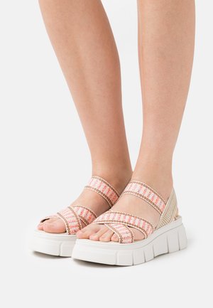 TRINITARIA - Platåsandaletter - citrus/taupe