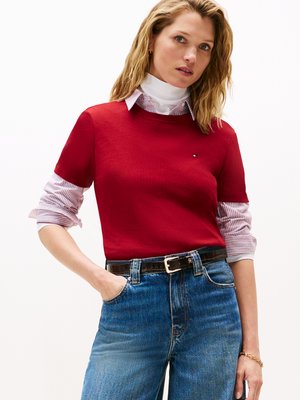Tommy Hilfiger SLIM CODY - Marškinėliai su spaudiniu - regatta red