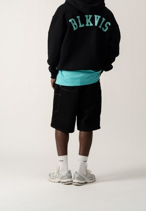 Felpa con zip - black