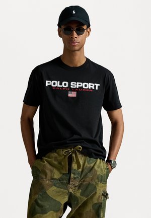 Polo Ralph Lauren CLASSIC FIT POLO SPORT JERSEY T-SHIRT - T-shirts med print - black/white