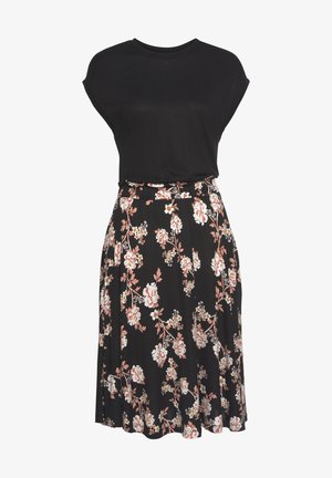 2-in-1 - Jerseyjurk - schwarz orange bedruckt