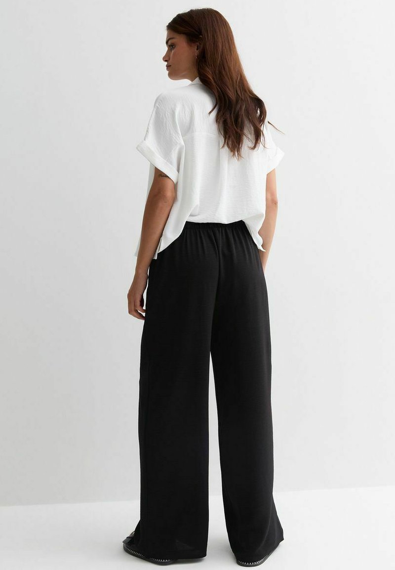 New Look WIDE LEG Pantalon classique black/noir