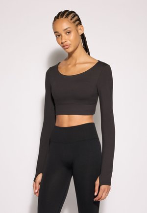 Terranova, T-SHIRT TINTA UNITA - Maglietta a manica lunga - nero