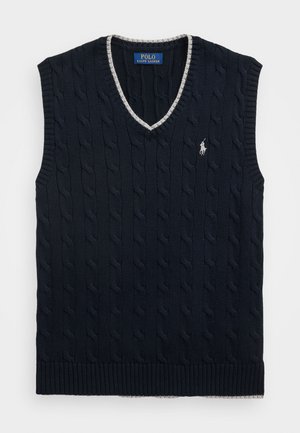 Polo Ralph Lauren CABLE-KNIT COTTON SLEEVELESS JUMPER - Jersey de punto - hunter navy