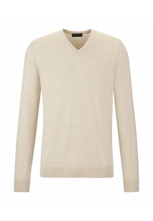 FALKE PULLOVER - Strickpullover - beige mel