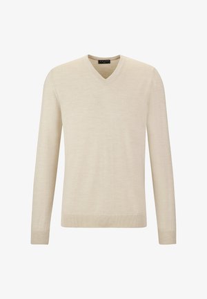 FALKE PULLOVER - Strickpullover - beige mel