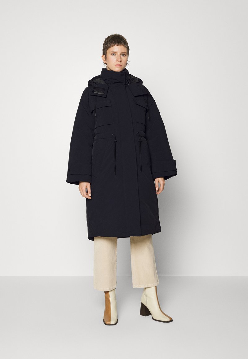 Marc O'Polo DENIM PUFFER COAT LONG Zimski kaput black/crno Zalando.hr