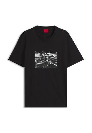 HUGO, DIKEMS - T-shirt imprimé - black