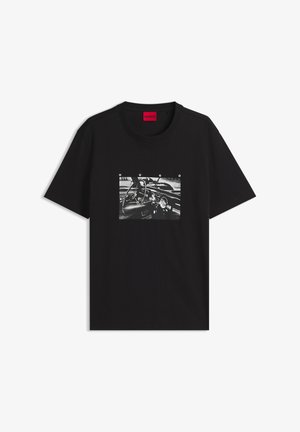 HUGO, DIKEMS - T-shirt imprimé - black