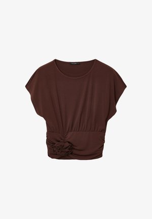 Calliope, T-SHIRT TINTA UNITA - Print T-shirt - marrone