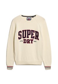 Superdry & Co SLOUCHY GRAPHIC CREW - Trui - natural white