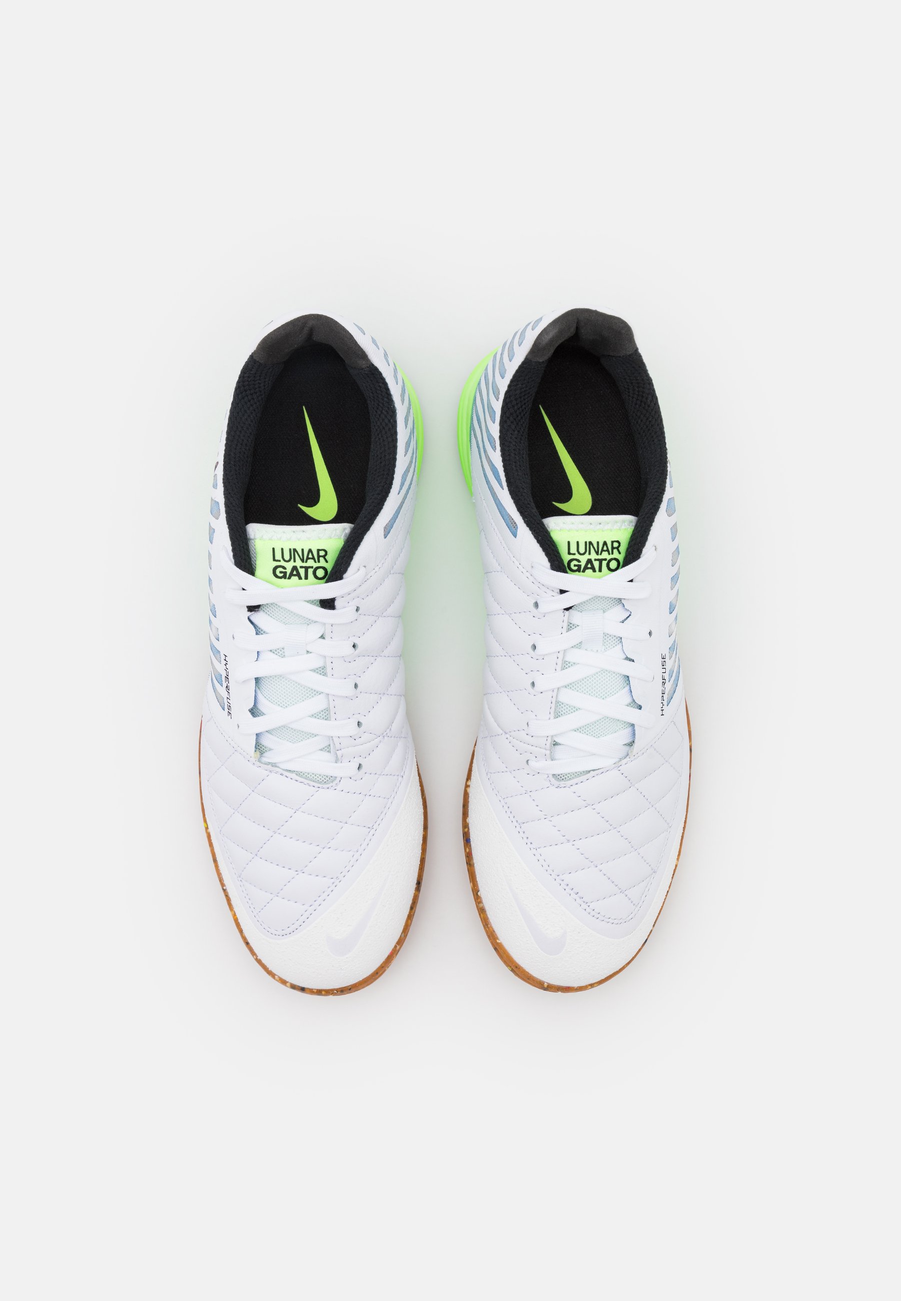 Nike Performance LUNARGATO II - Fußballschuh Halle - black/lime glow/light  photo blue/schwarz - Zalando.de
