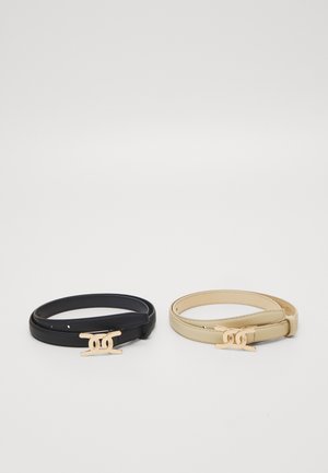 2 PACK - Belt - black/off-white