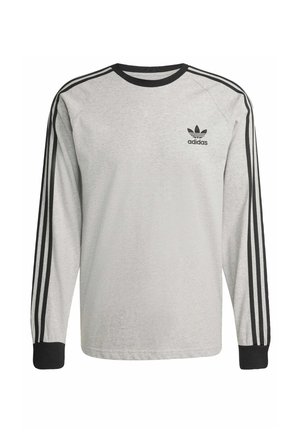 adidas Originals STRIPES - Camiseta de manga larga - medium grey heather   black