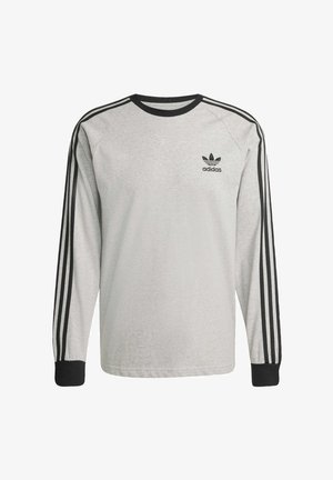 adidas Originals STRIPES - Camiseta de manga larga - medium grey heather black