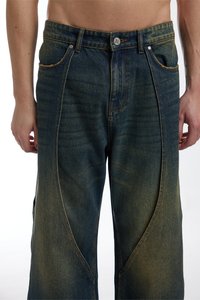 FAVELA DOUBLE LAYER - Løst sittende jeans - dark blue