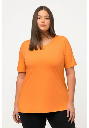 Ulla Popken Rundhalsshirt T-Shirt Sunset Club A-Linie Rundhals Halbarm